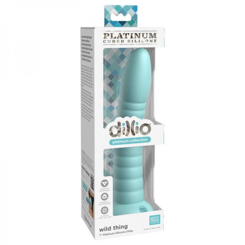 Dillio Platinum Wild Thing Silicone Dildo 7 In. Teal - Pipedream Products