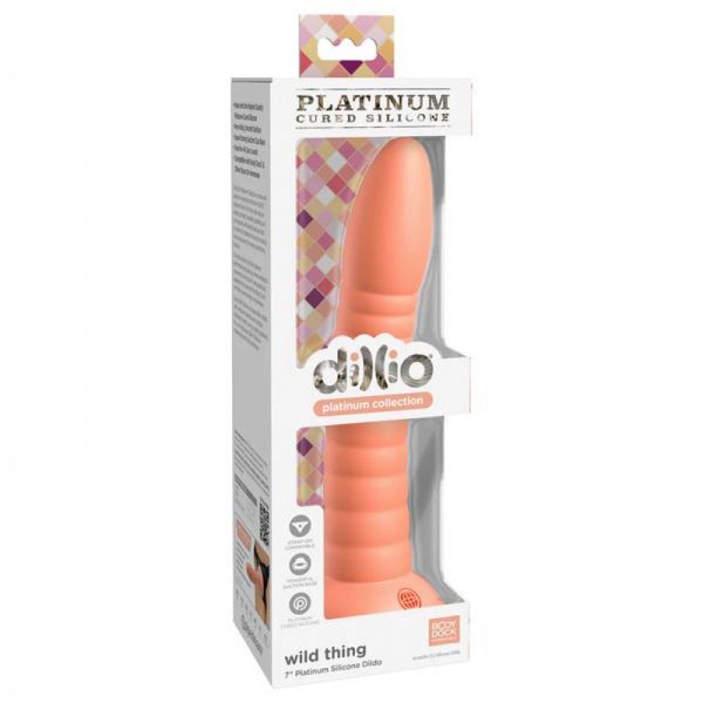 Dillio Platinum Wild Thing Silicone Dildo 7 In. Peach - Pipedream Products