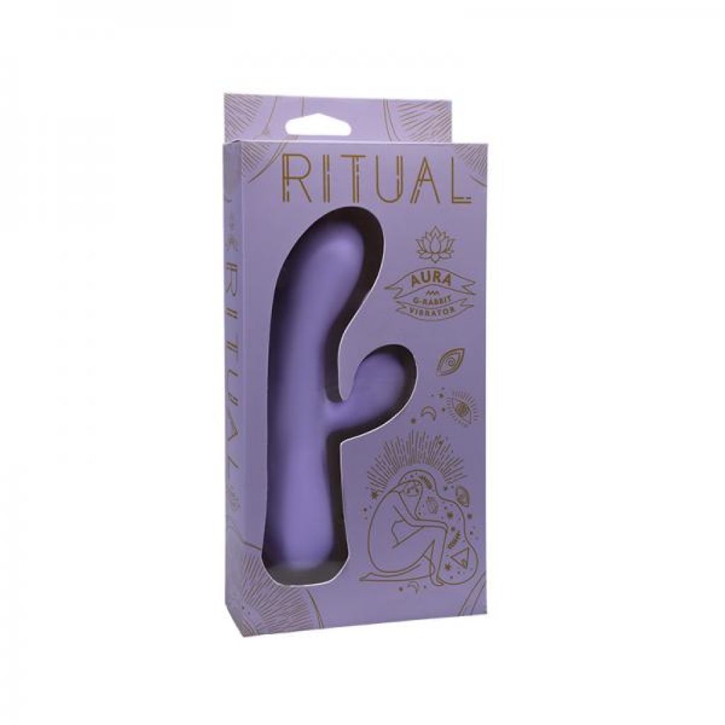 Ritual Aura Rechargeable Silicone Rabbit Vibe Lilac - Doc Johnson