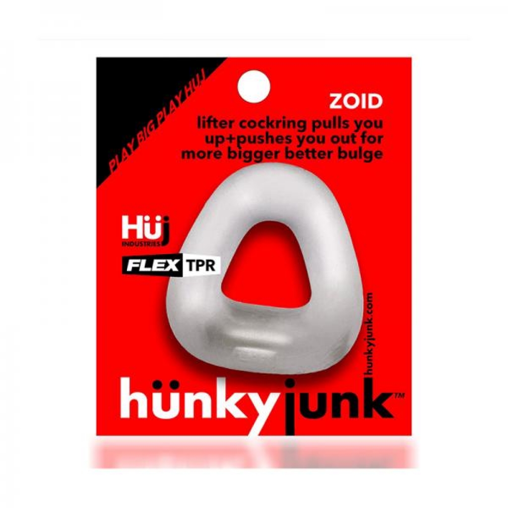 Hunkyjunk Zoid Trapezoid Lifter Cockring Clear Ice - Blue Ox Designs, Oxballs