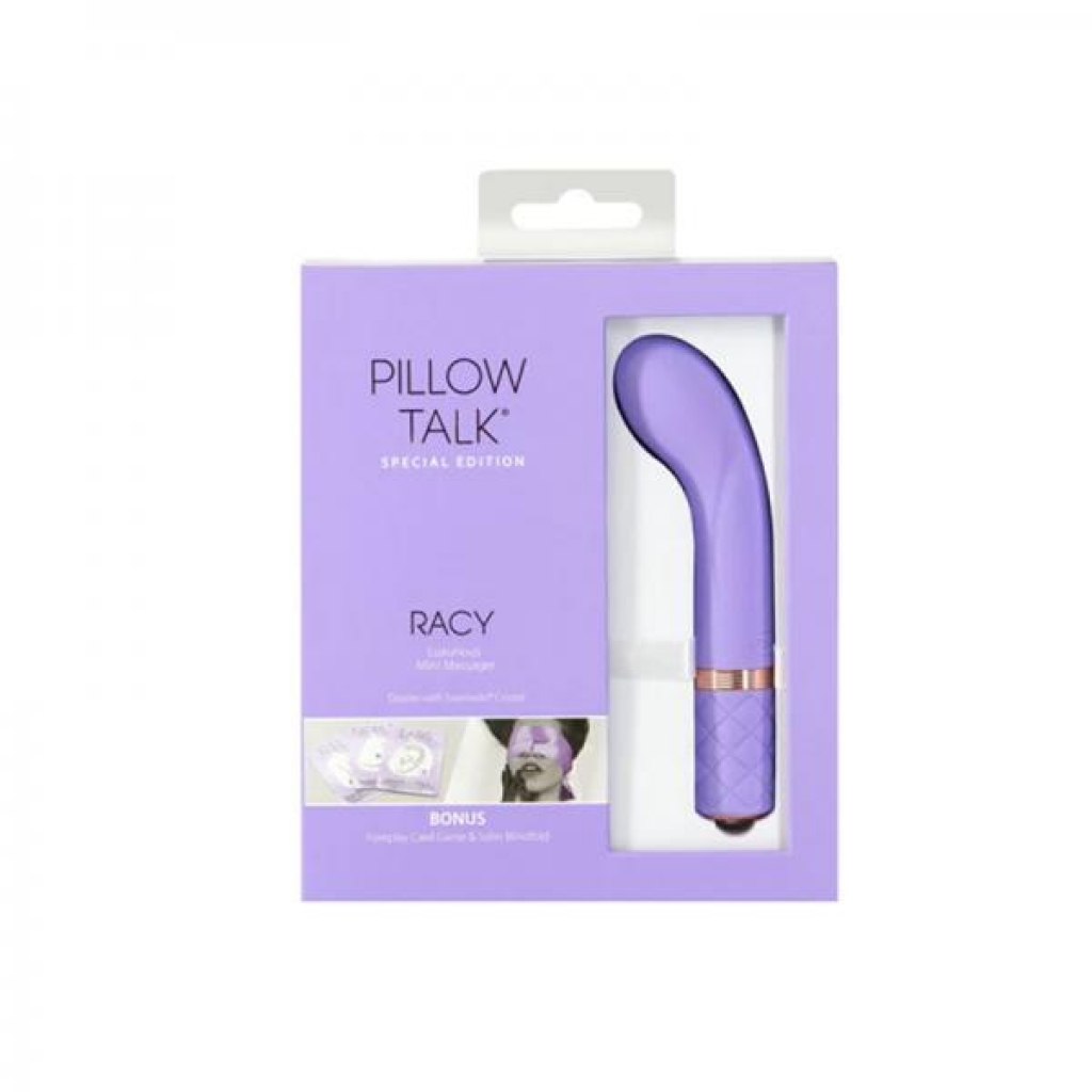 Pillow Talk Special Edition Racy Mini Massager With Swarovski Crystal Purple - Bms Enterprises