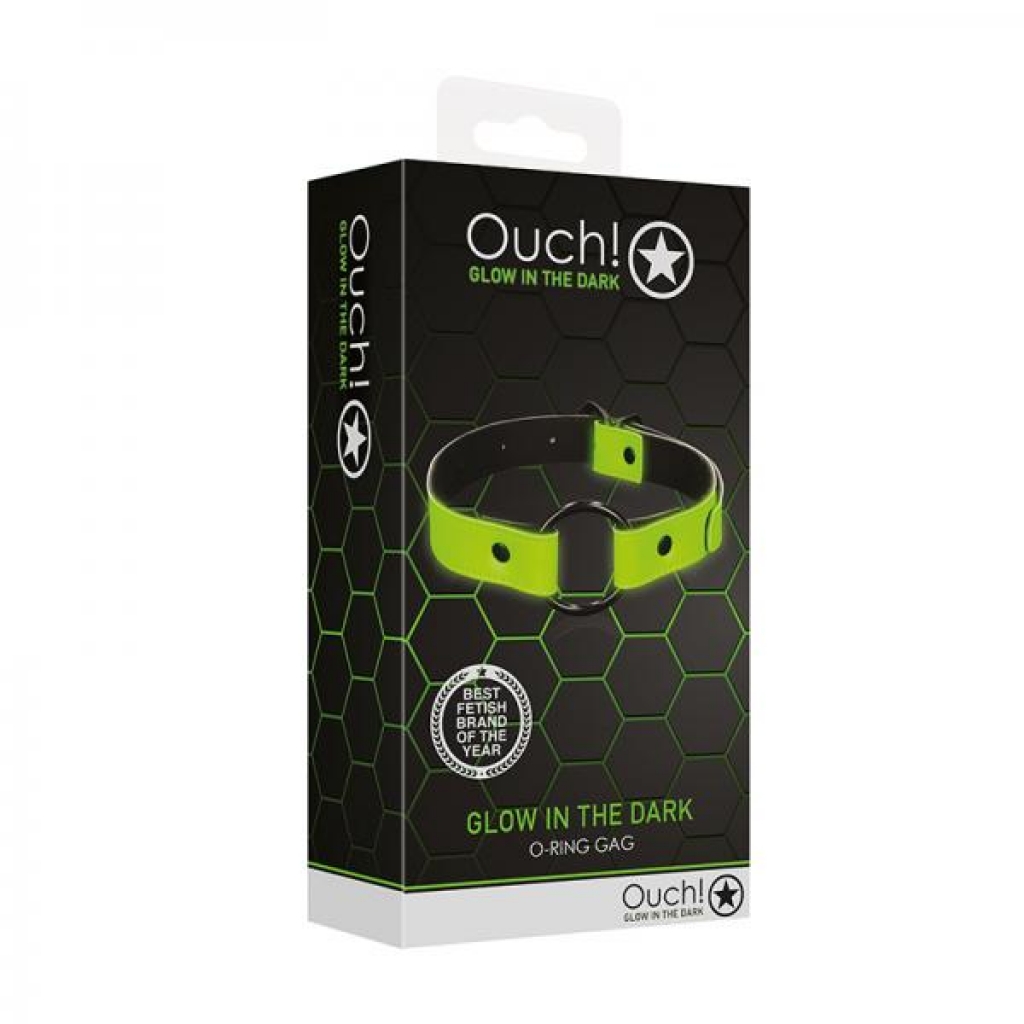 Ouch! Glow O-ring Gag - Glow In The Dark - Green - Shots America Llc