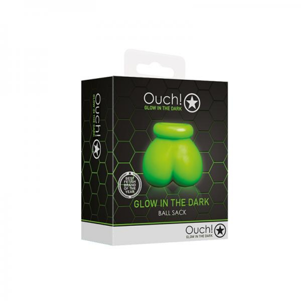 Ouch! Glow Ball Sack - Glow In The Dark - Green - Shots America Llc