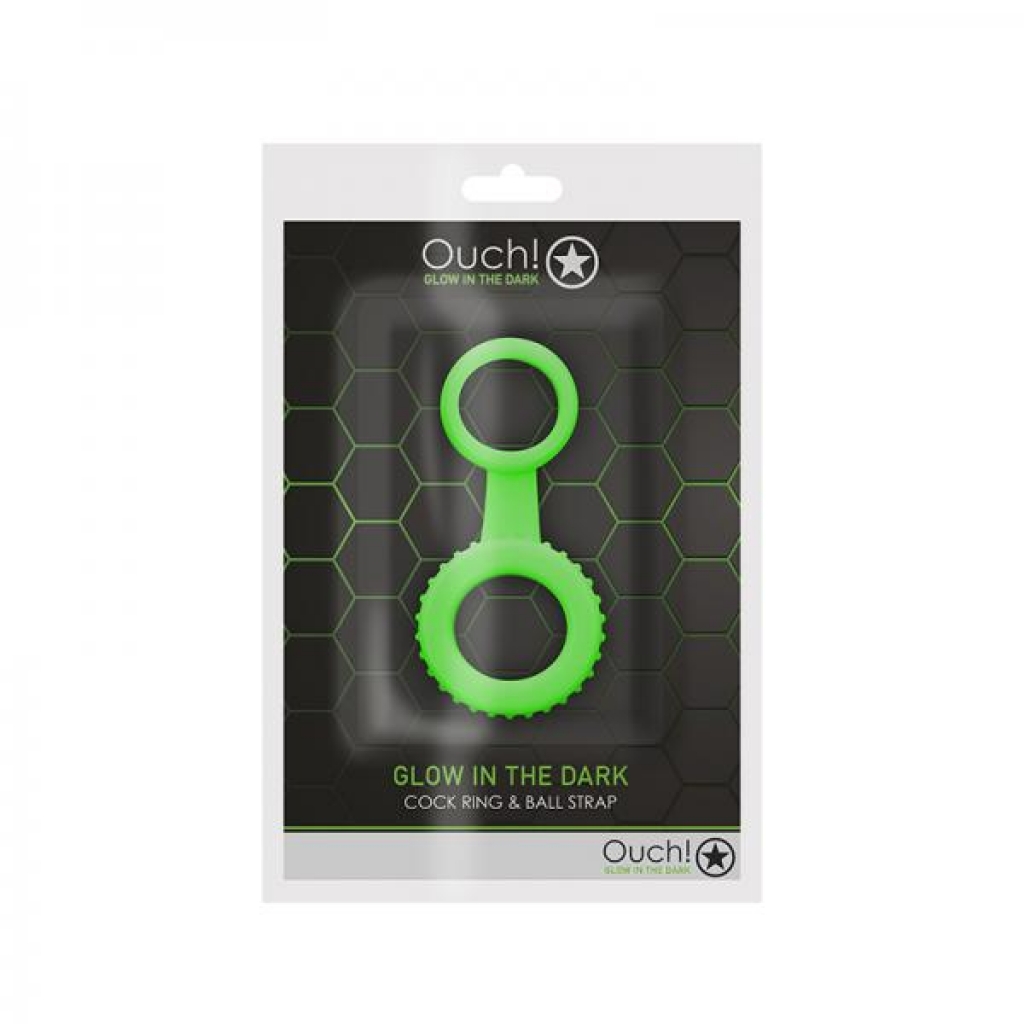 Ouch! Glow Cock Ring & Ball Strap