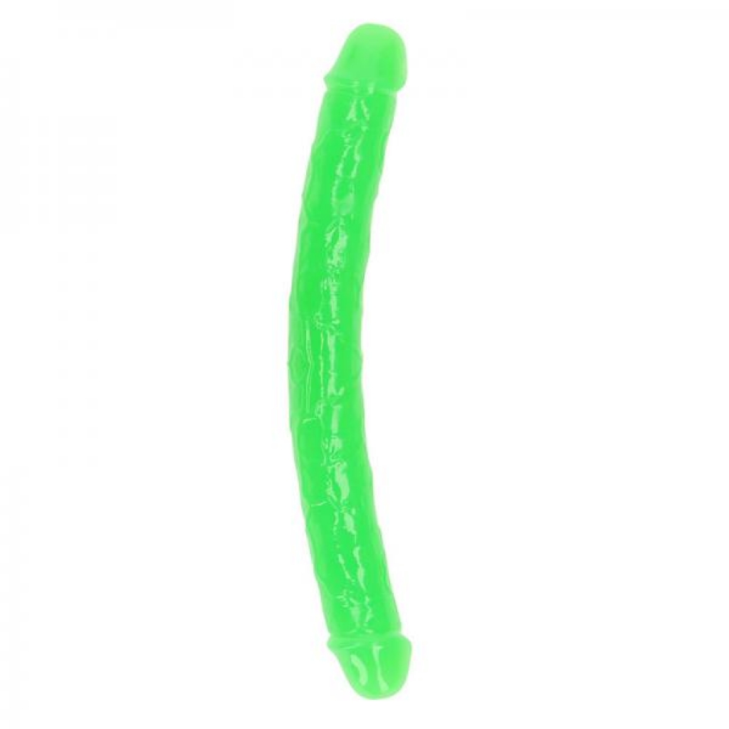 Realrock Glow In The Dark Double Dong - 12 In. - Neon Green