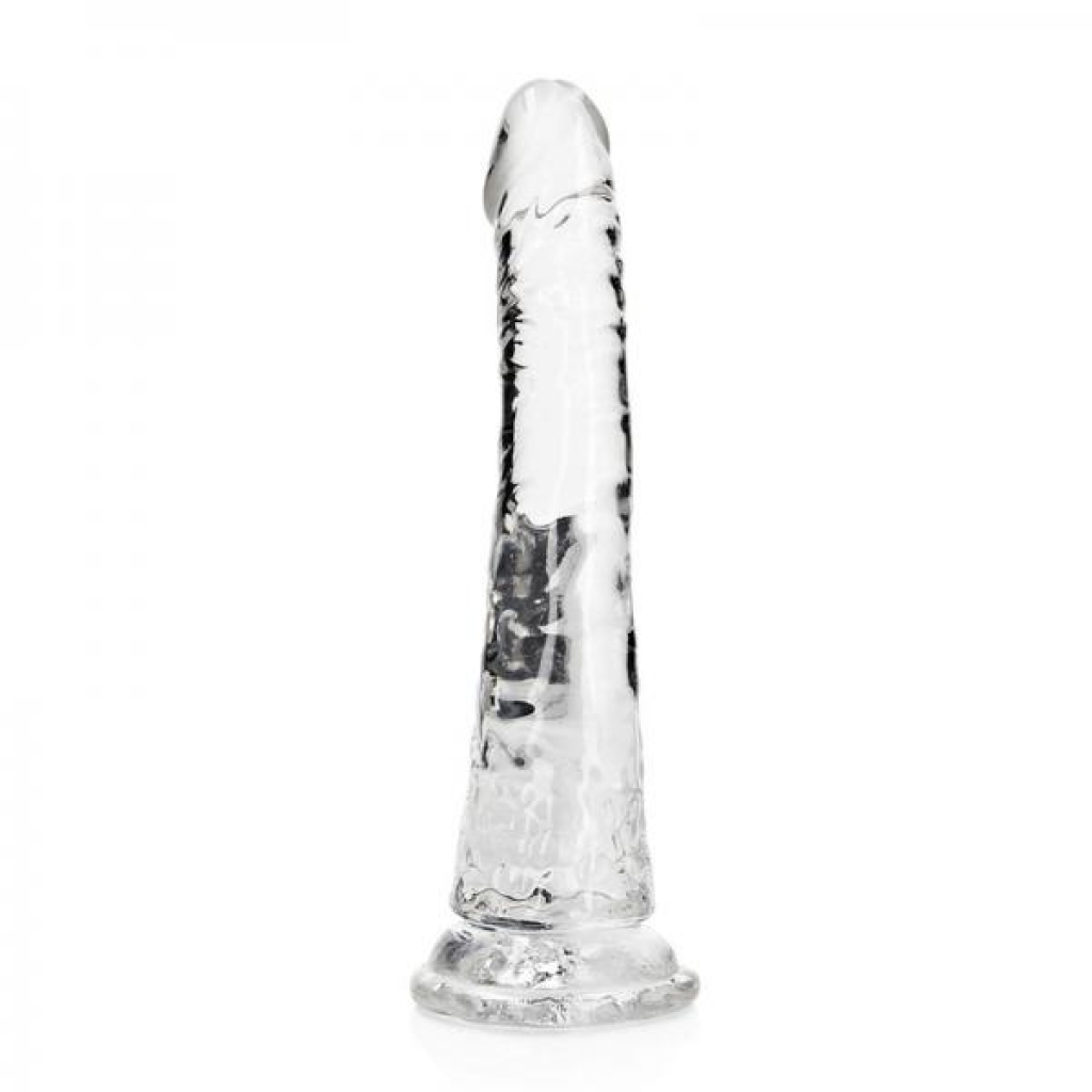 Realrock Crystal Clear Slim 7 In. Dildo Clear - Shots America Llc