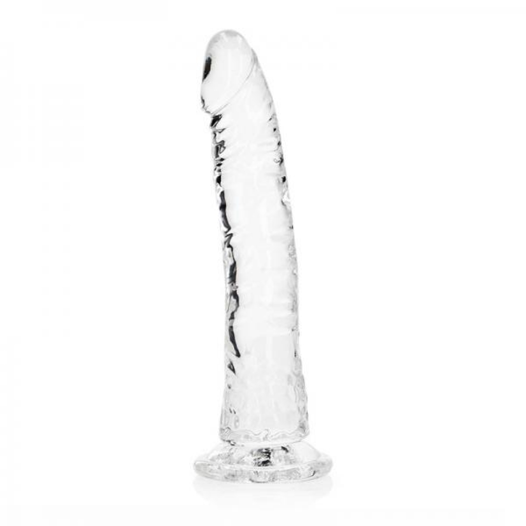 Realrock Crystal Clear Slim 8 In. Dildo Clear - Shots America Llc