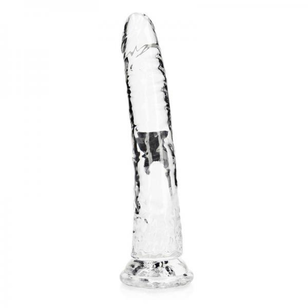 Realrock Crystal Clear Slim 10 In. Dildo Clear - Shots America Llc