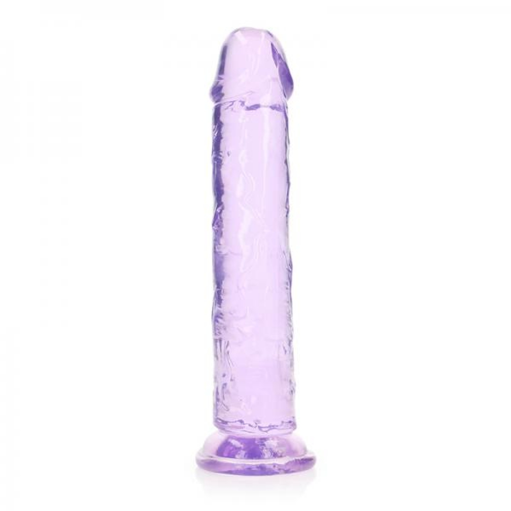 Realrock Crystal Clear Straight 9 In. Dildo Without Balls Purple - Shots America Llc