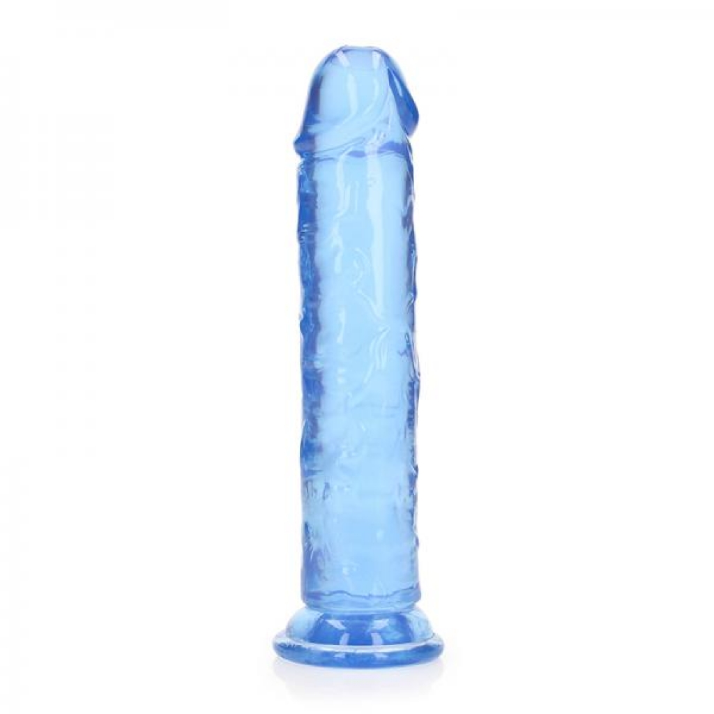 Realrock Crystal Clear Straight 8 In. Dildo Without Balls Blue - Shots America Llc