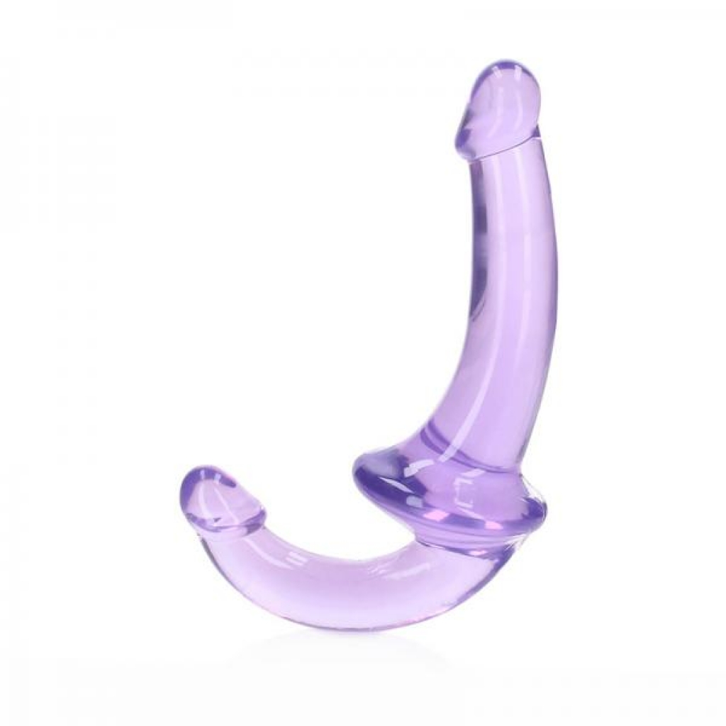 Realrock Crystal Clear 6-Inch Strapless Strap-On Dildo - Purple