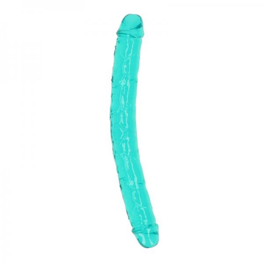 Realrock Crystal Clear Double Dong - 13 Inch Turquoise