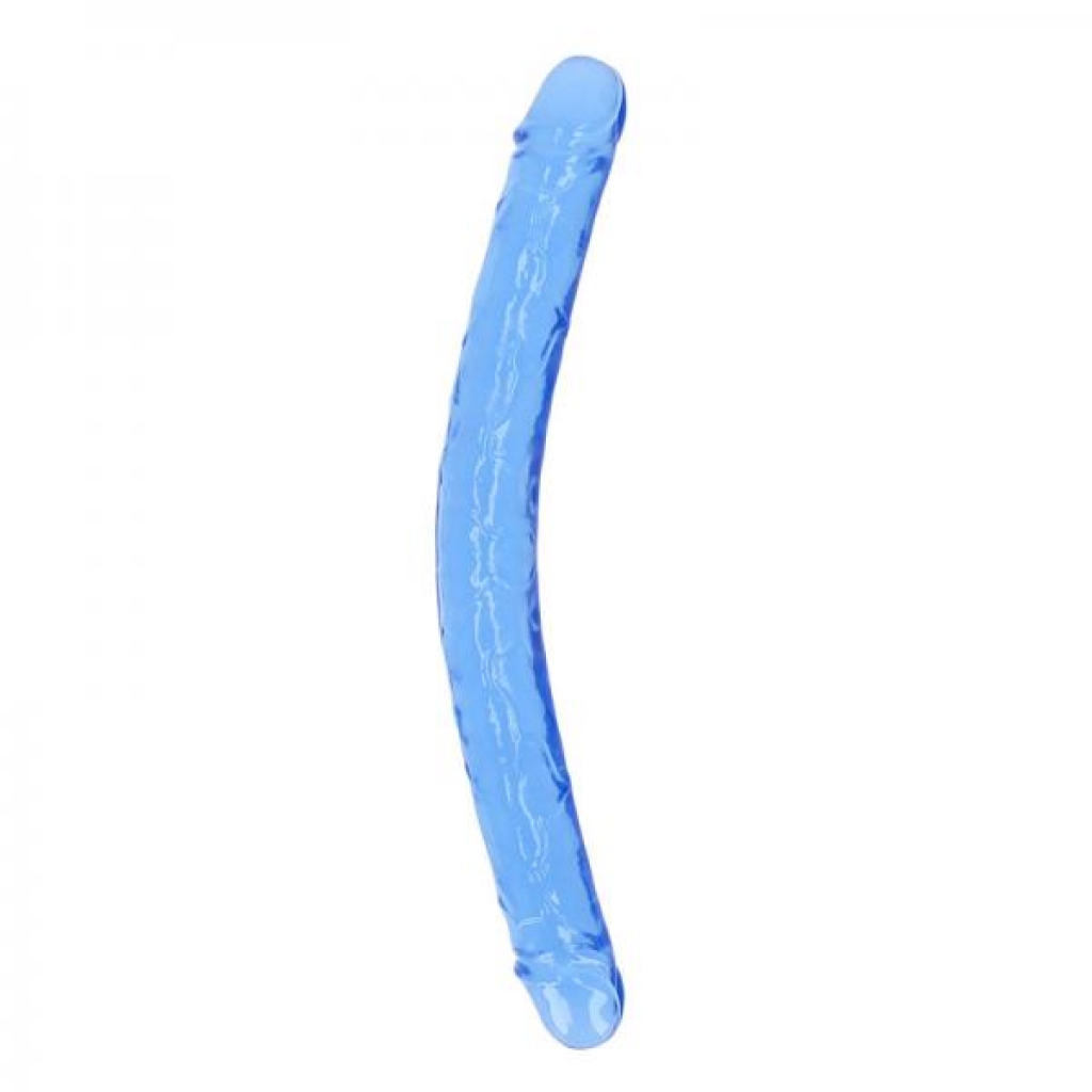 Realrock Crystal Clear Double Dong - 18 Inches Blue