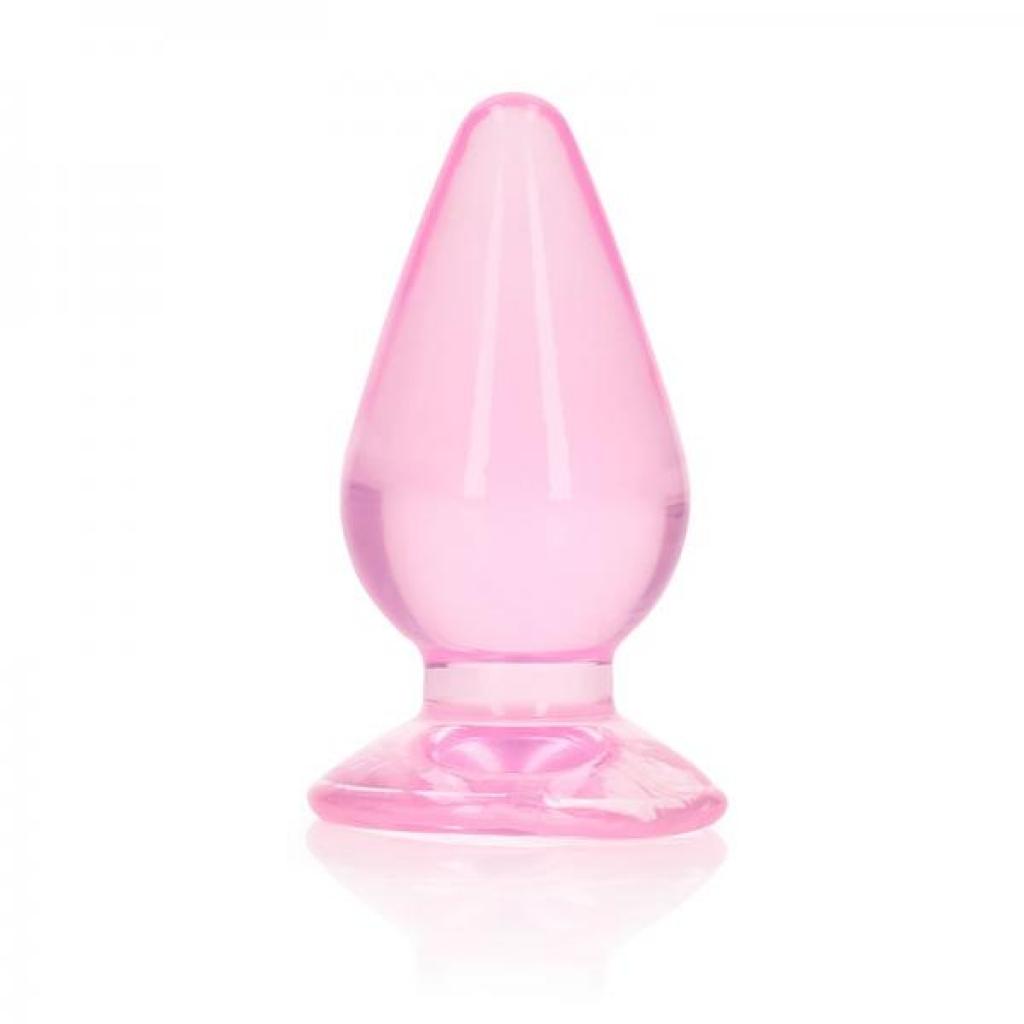 Realrock Crystal Clear 3.5 In. Anal Plug Pink - Shots America Llc