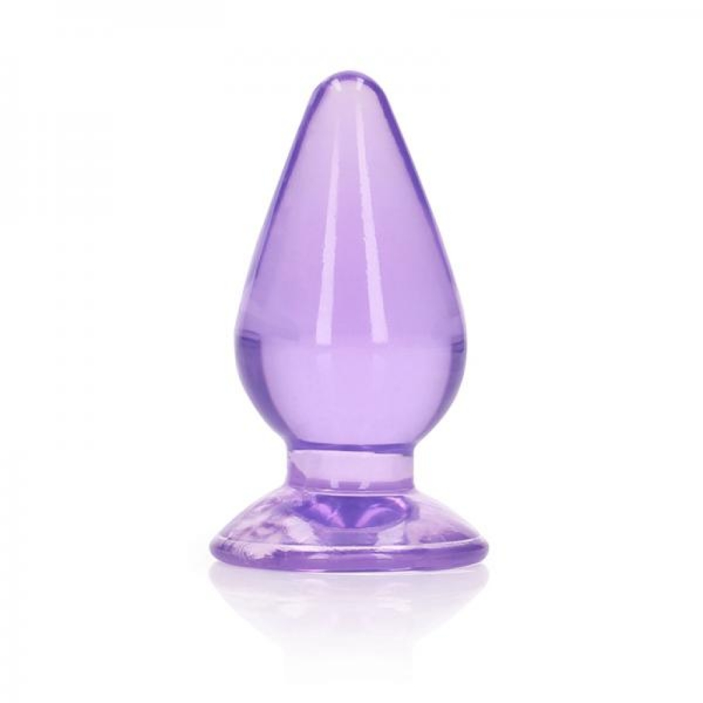 Realrock Crystal Clear 3.5 In. Anal Plug Purple - Shots America Llc