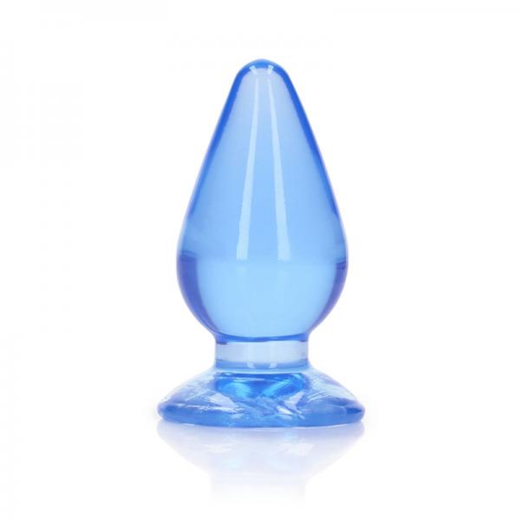 Realrock Crystal Clear 3.5 In. Anal Plug Blue - Shots America Llc