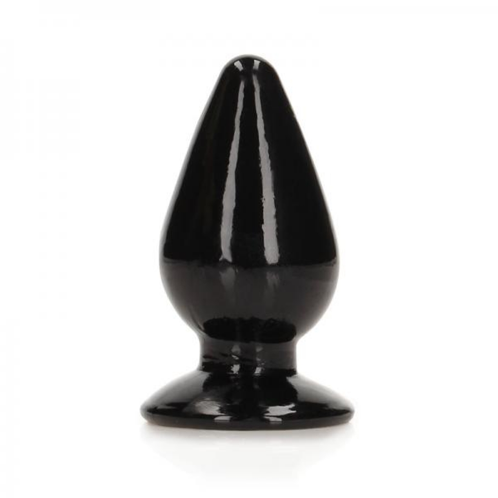 Realrock Crystal Clear 4.5 In. Anal Plug - Black