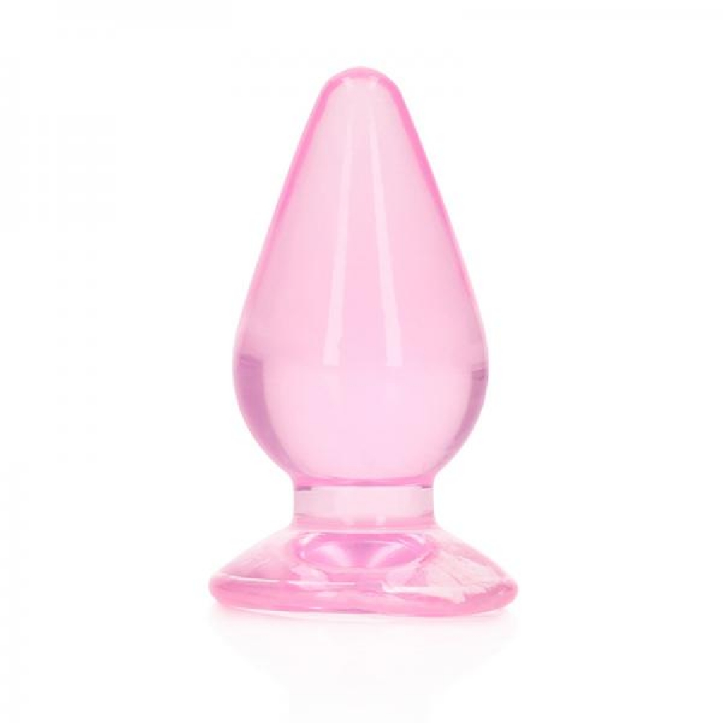 Realrock Crystal Clear 4.5 In. Anal Plug Pink - Shots America Llc