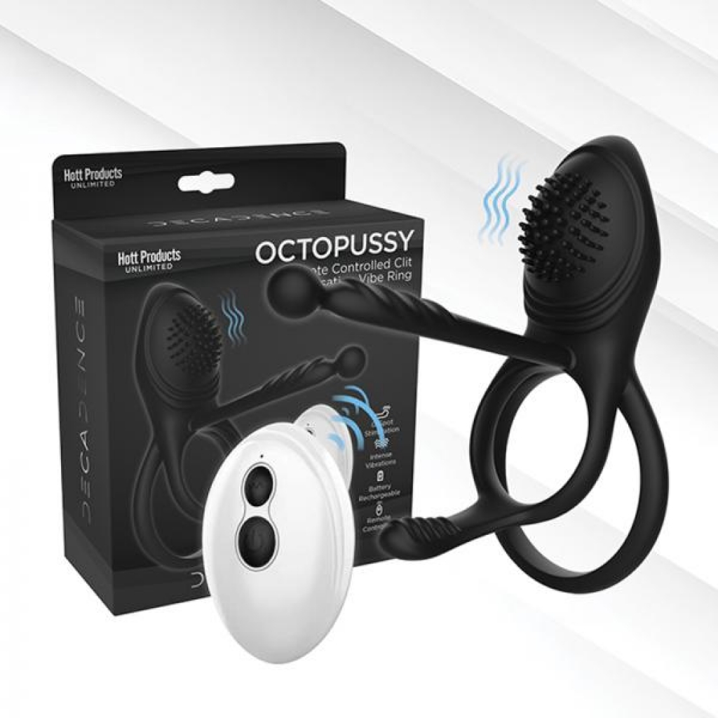 Decadence Octopussy Cock Ring/clit/anal Stimulator With Tentacles Remote Control - Hott Products