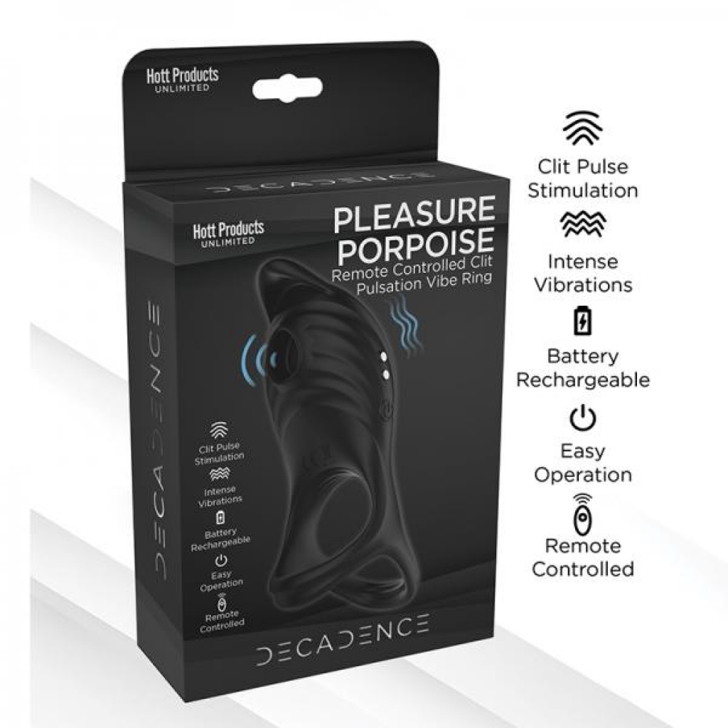 Decadence Pleasure Porpoise Cock Ring/clit Stimulator With Remote Control - Hott Products