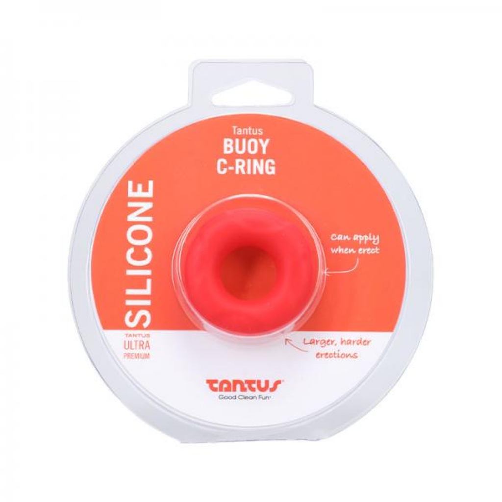 Tantus Buoy C-ring - Small - Crimson - Tantus Inc