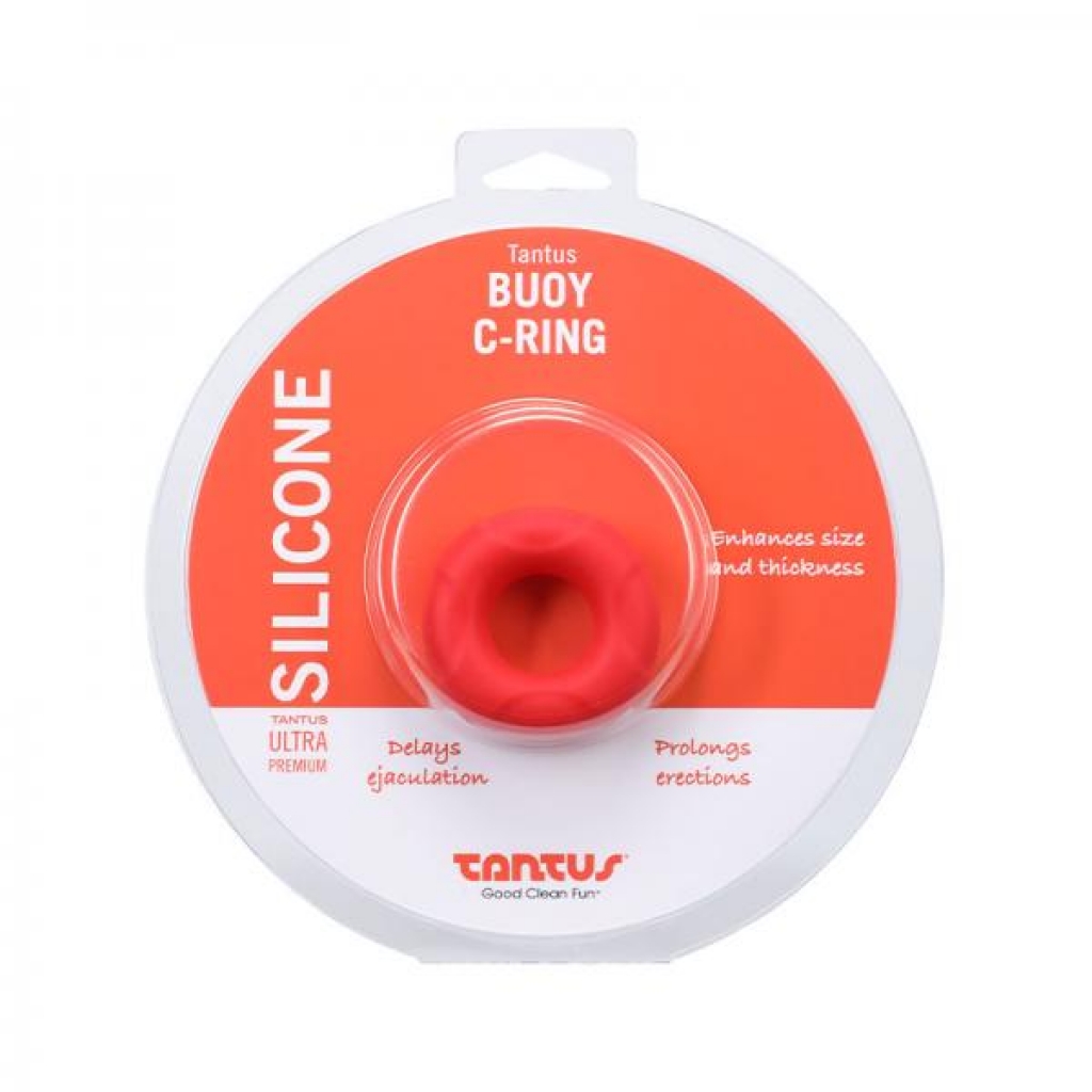 Tantus Buoy C-ring - Medium - Crimson - Tantus Inc