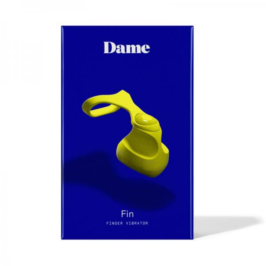 Dame Fin Finger Vibrator Citrus - Dame Products