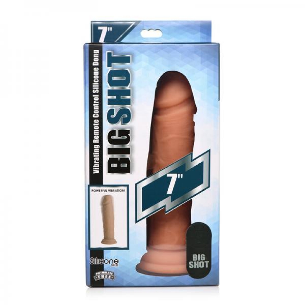 Big Shot 7 In. Vibrating Dildo With Remote Control Light - Curve Novelties