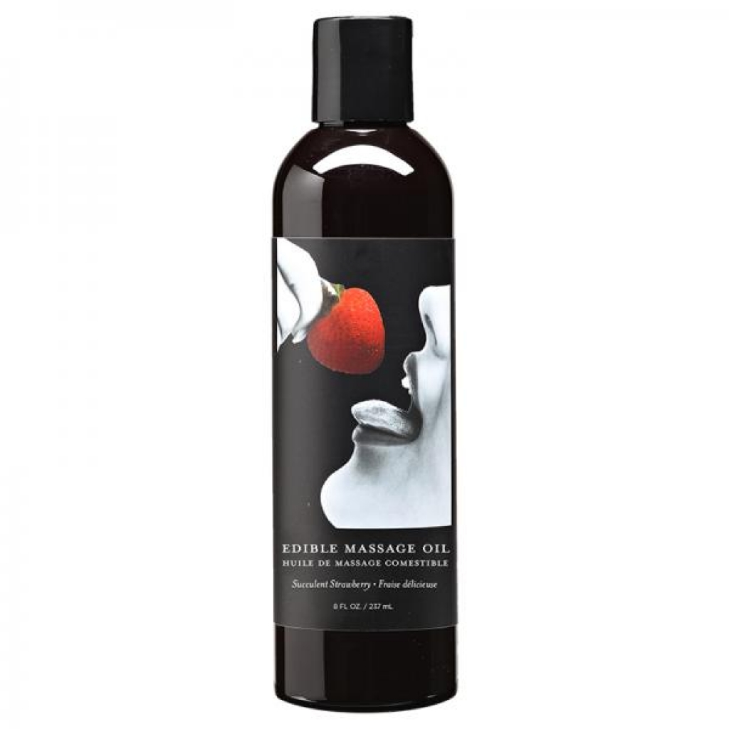 Edible Massage Lotion - Strawberry Flavor 8 oz.