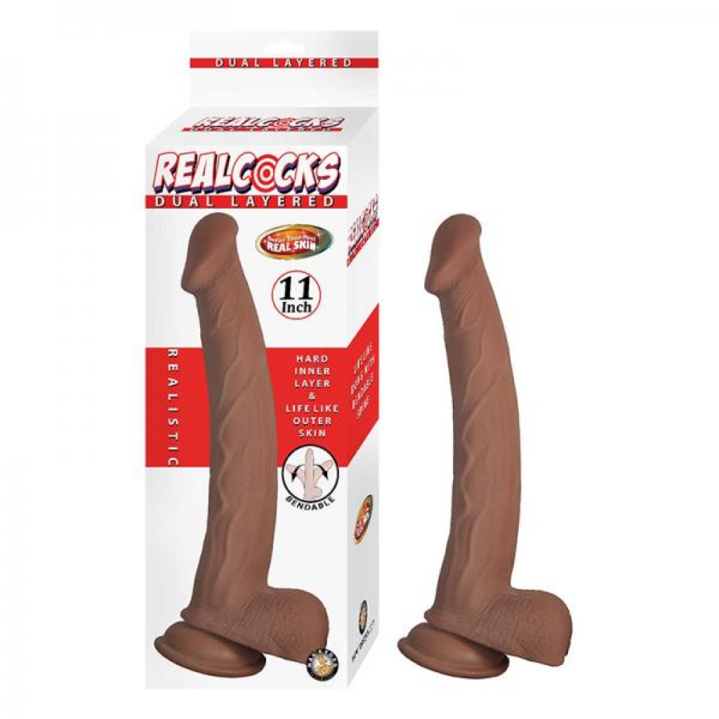 Realcocks Dual Layered 11 In. Brown - Nasstoys