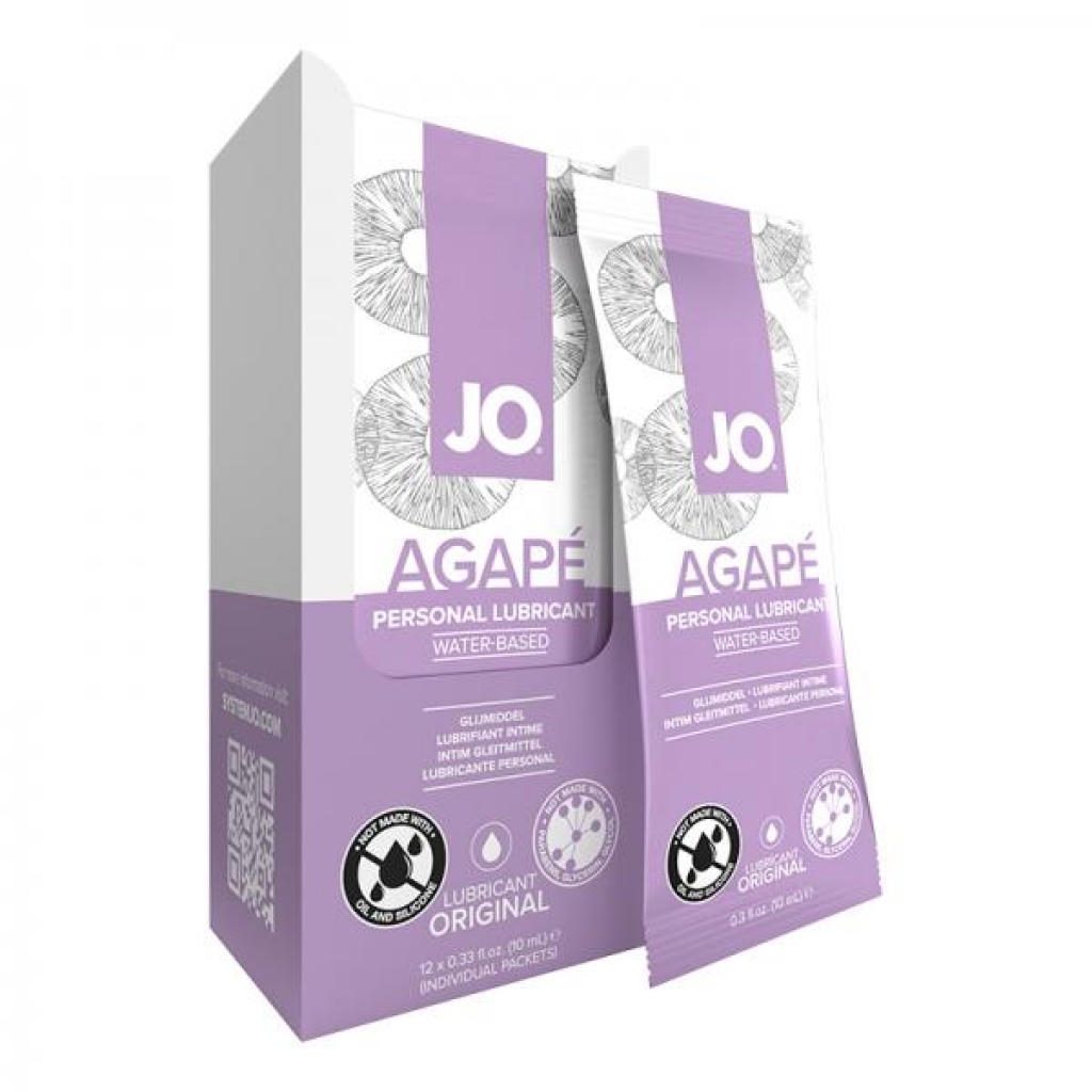 Jo H2o Agape Lubricant Foils 12-piece Display 0.34 Oz. - System Jo