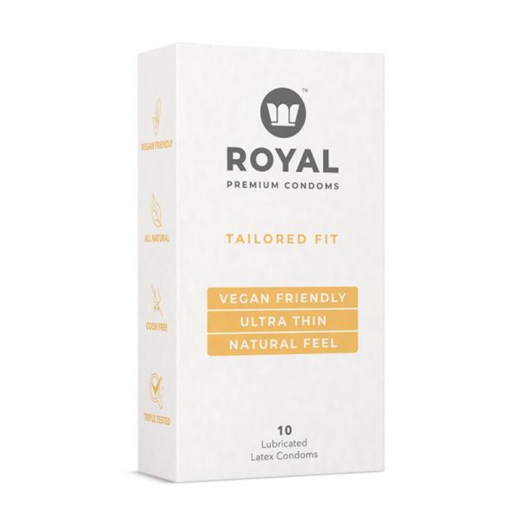 Royal Condom Tailored Fit Vegan Condoms 10-pack - M3 Global Enterprises Llc