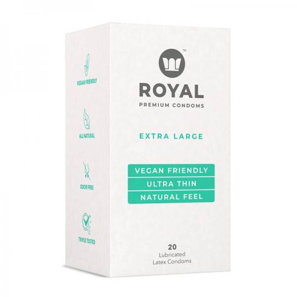 Royal Condom Extra Large Vegan Condoms 20-pack - M3 Global Enterprises Llc