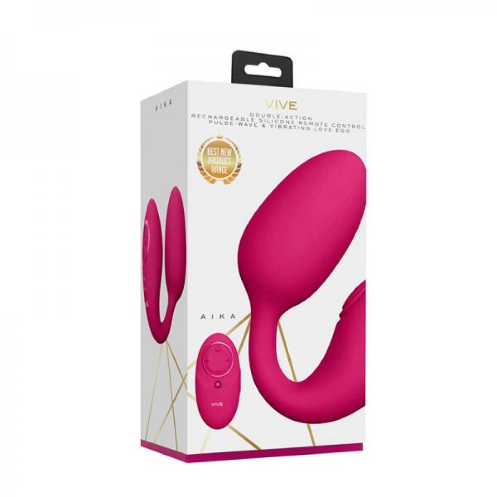 Vive Aika Rechargeable Remote-controlled Pulsing Vibrating Silicone Dual Stimulating Egg Vibrator Pi - Shots America Llc