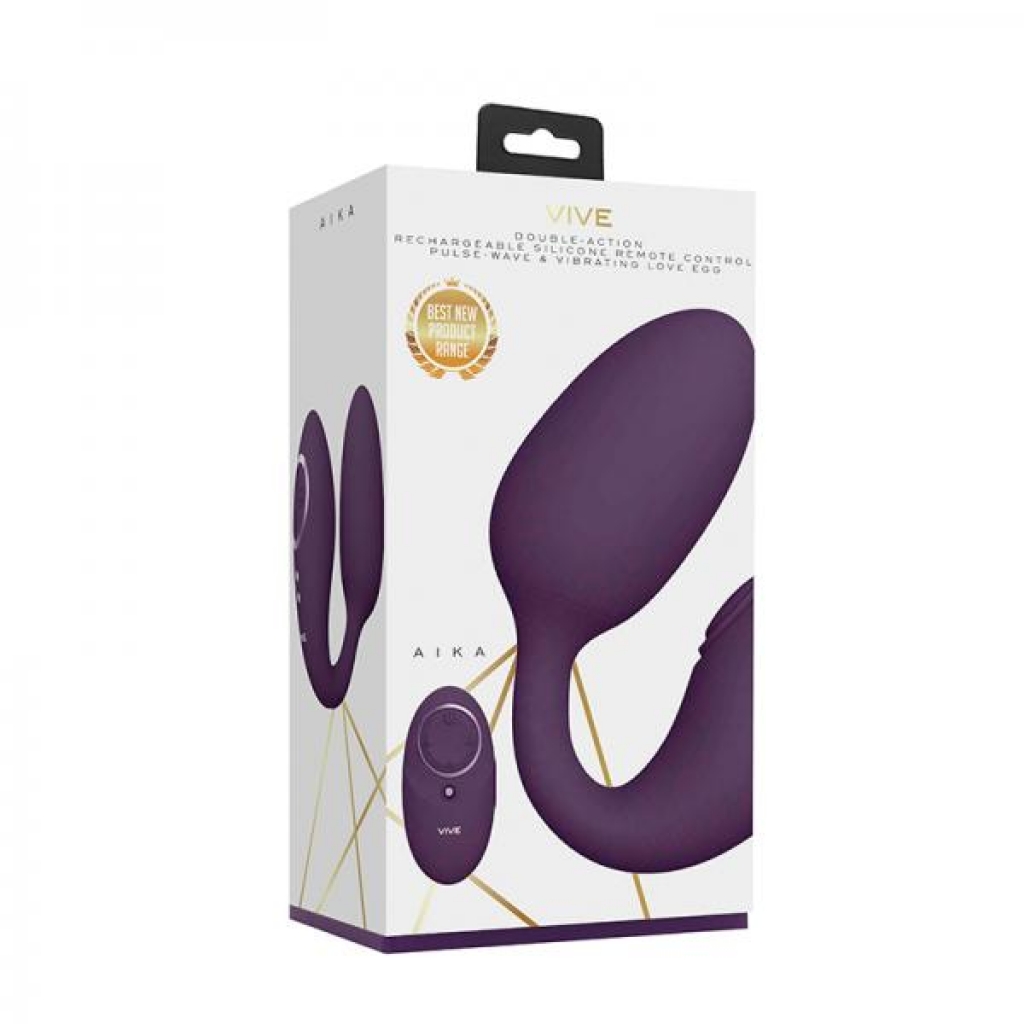 Vive Aika Rechargeable Remote-controlled Pulsing Vibrating Silicone Dual Stimulating Egg Vibrator Pu - Shots America Llc