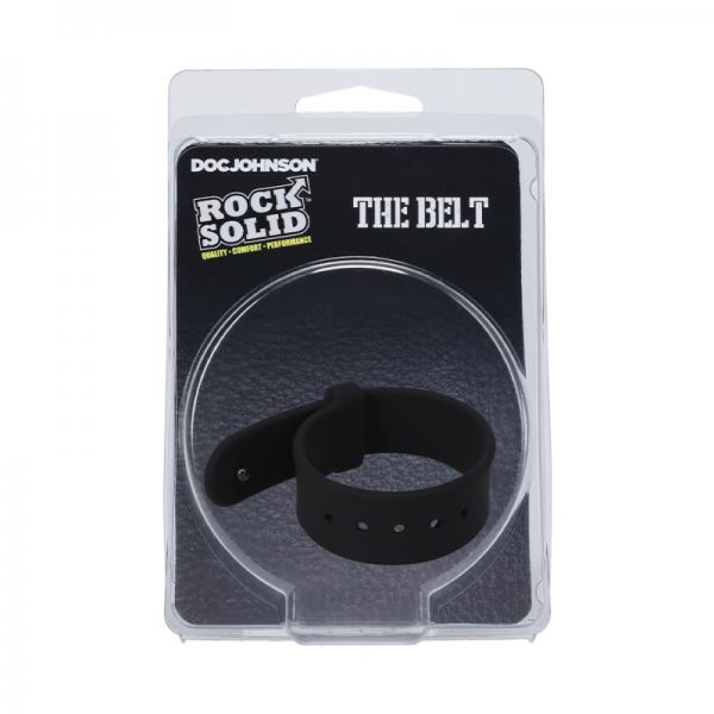 Rock Solid The Belt (adjustable) Silicone C-ring Black - Doc Johnson