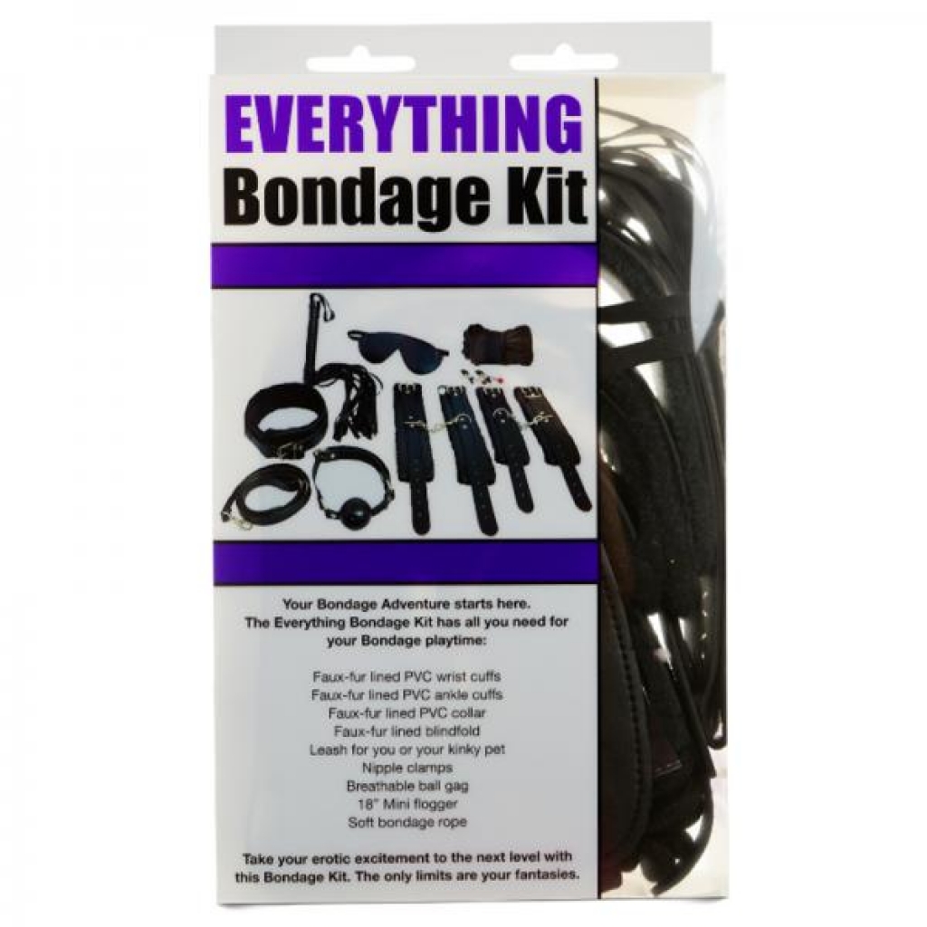 Ple'sur 12-piece Everything Bondage Kit Black - S&g Entertainment Inc