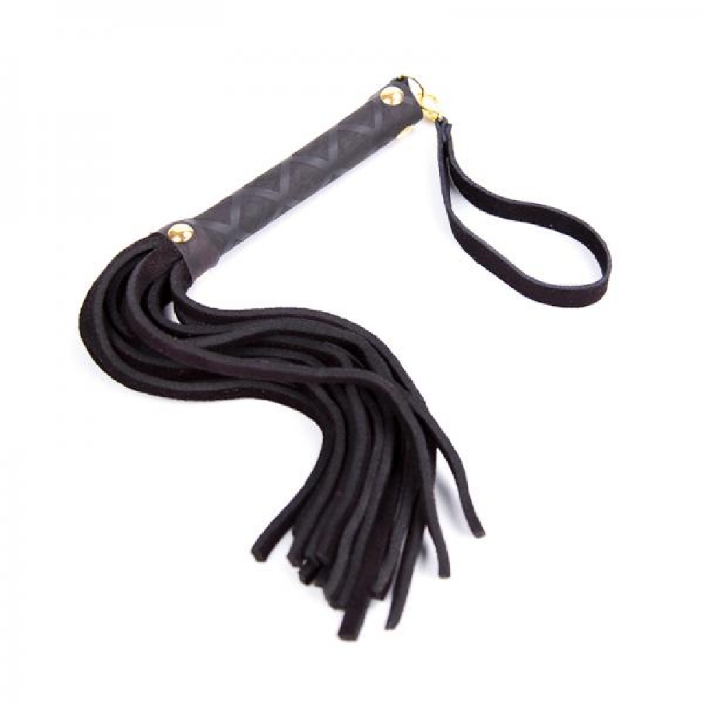 Ple'sur 11 In. Mini Leather Flogger Black - S&g Entertainment Inc