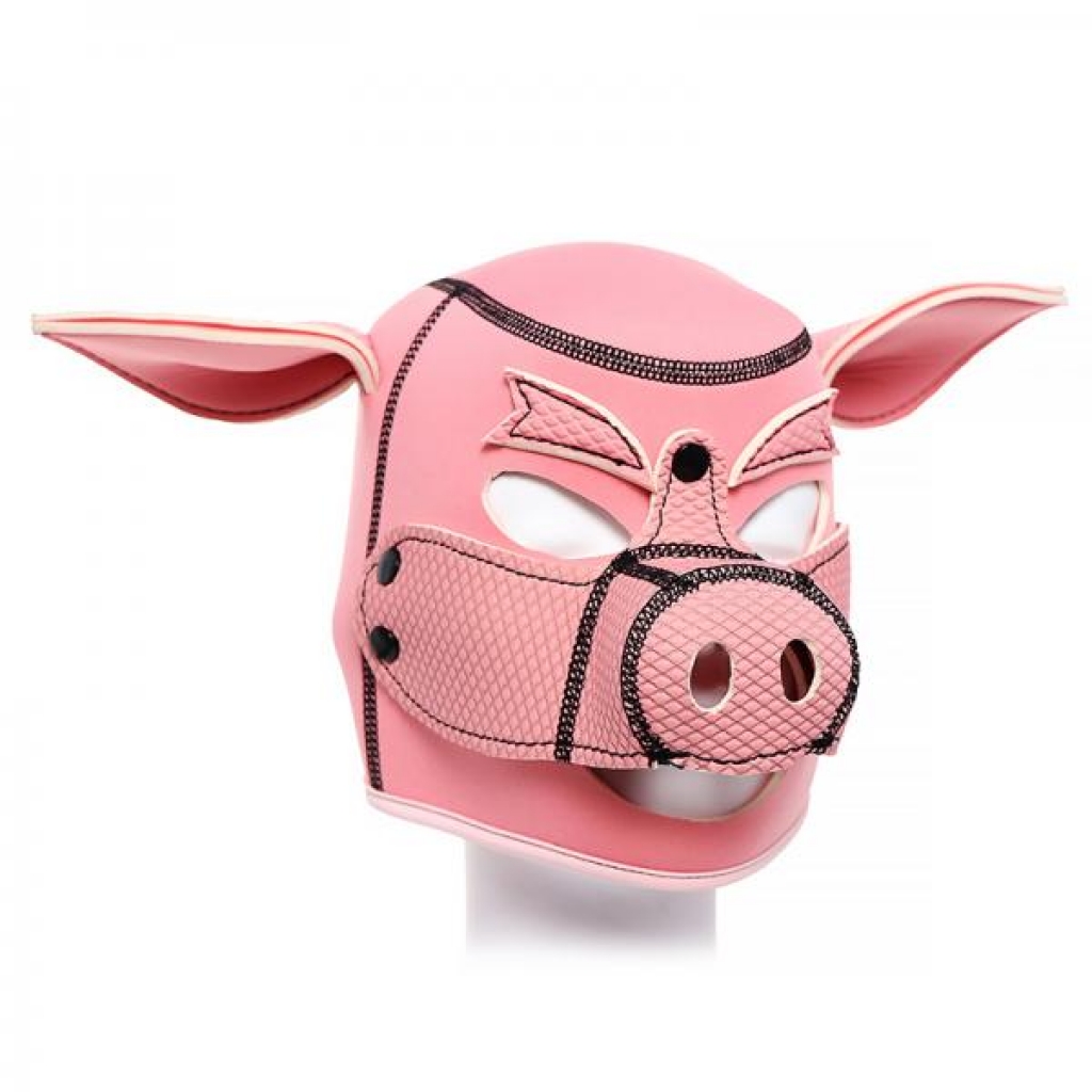 Neoprene Pig Mask Hood for Kinky Play