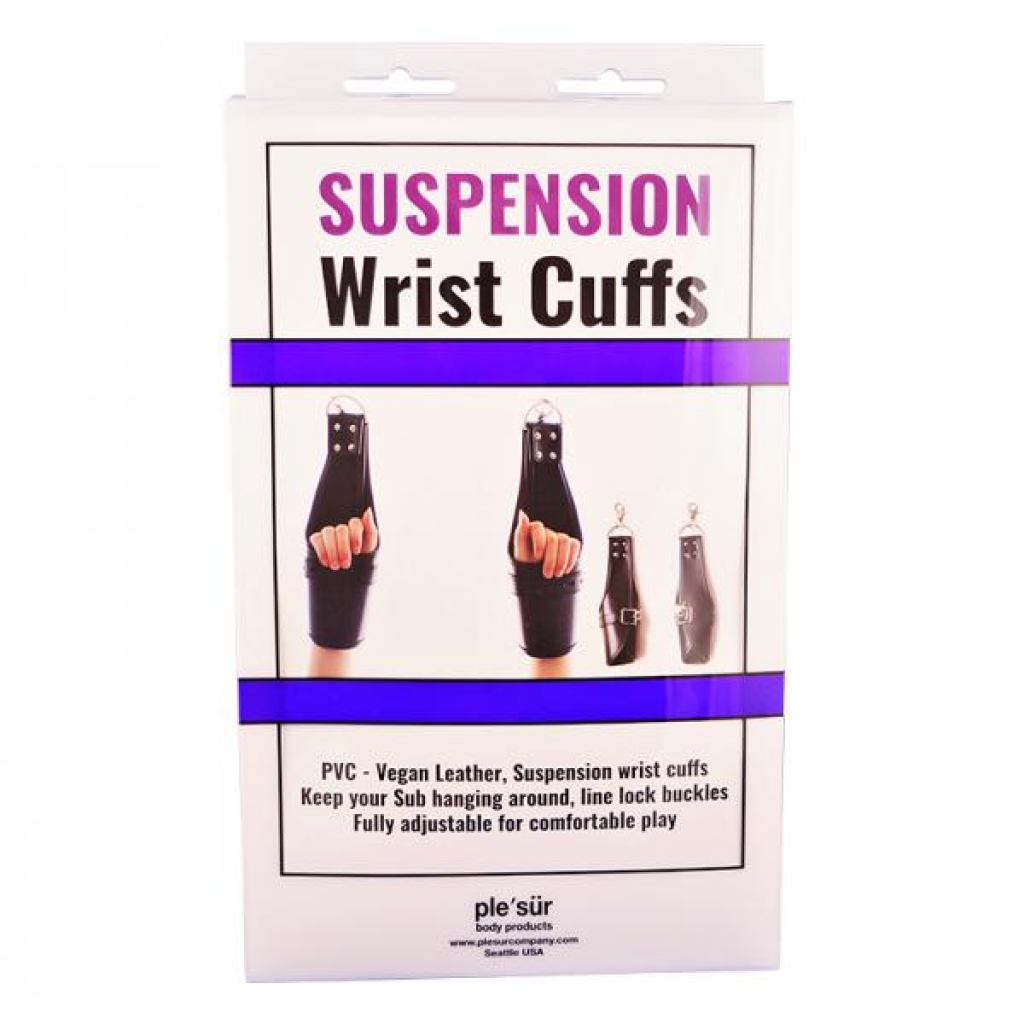 Ple'sur Pvc Locking Cuff Suspension Restraints Black - S&g Entertainment Inc