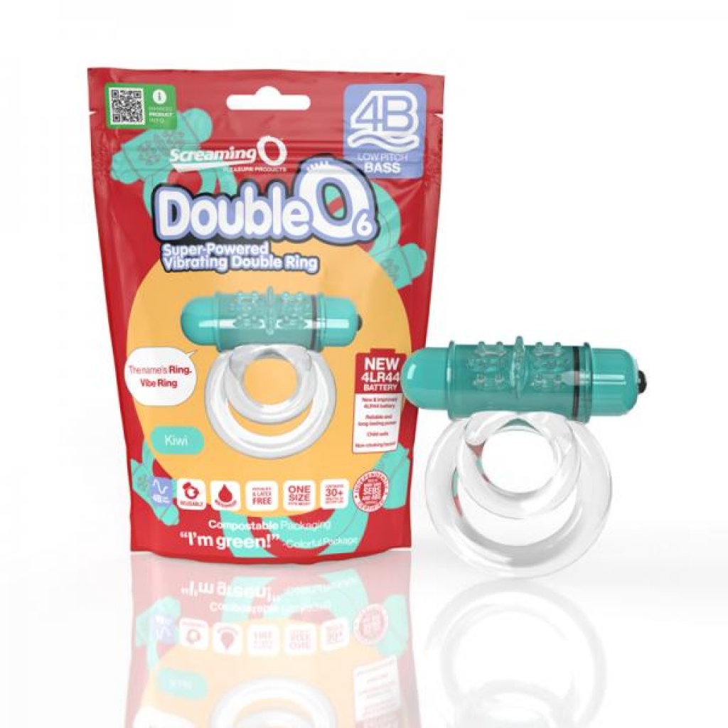 Screaming O 4b Doubleo 6 Vibrating Double Cockring Kiwi - Screaming O