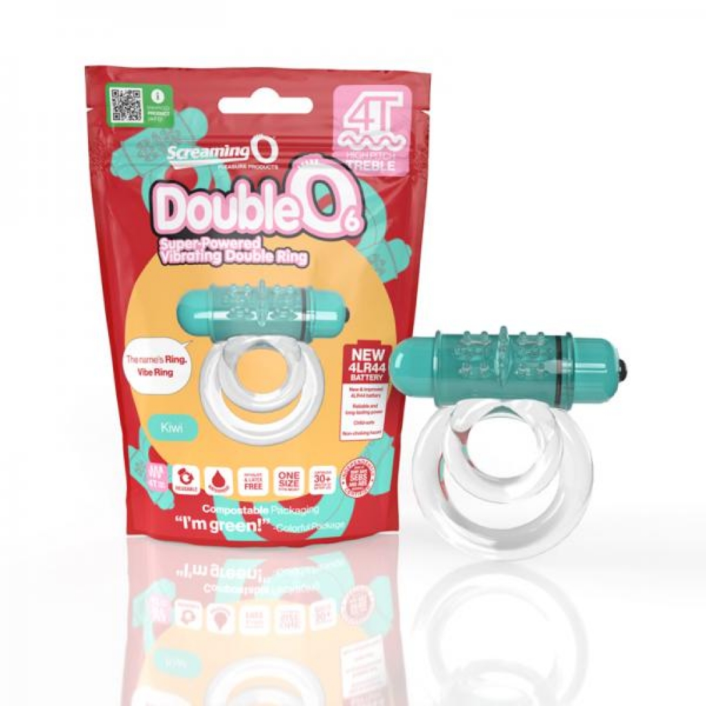 Screaming O 4t Doubleo 6 Vibrating Double Cockring Kiwi - Screaming O