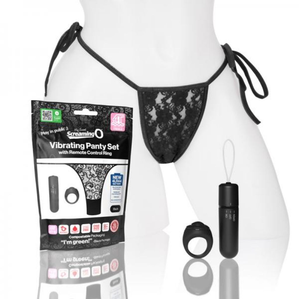 Screaming O My Secret Screaming O 4T Panty Vibe - Black