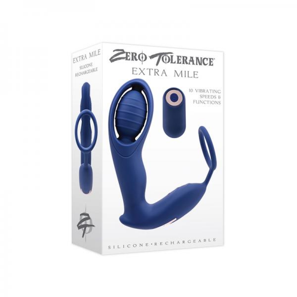 Zero Tolerance Extra Mile Rechargeable Remote-controlled Silicone Vibrating Prostate Massager With C - Evolved Novelties