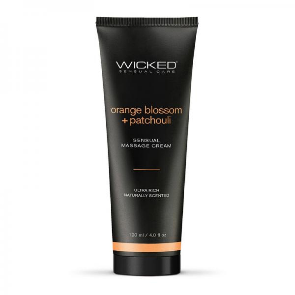 Wicked Orange Blossom + Patchouli Sensual Massage Cream 4 Oz. - Wicked Sensual Care