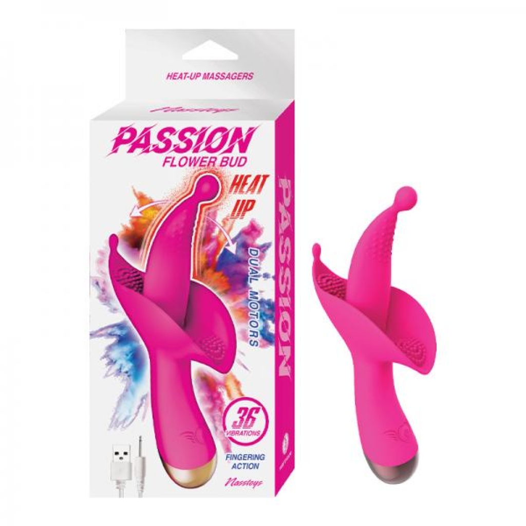 Passion Flower Bud Heat Up Dual Stimulator Pink - Nasstoys