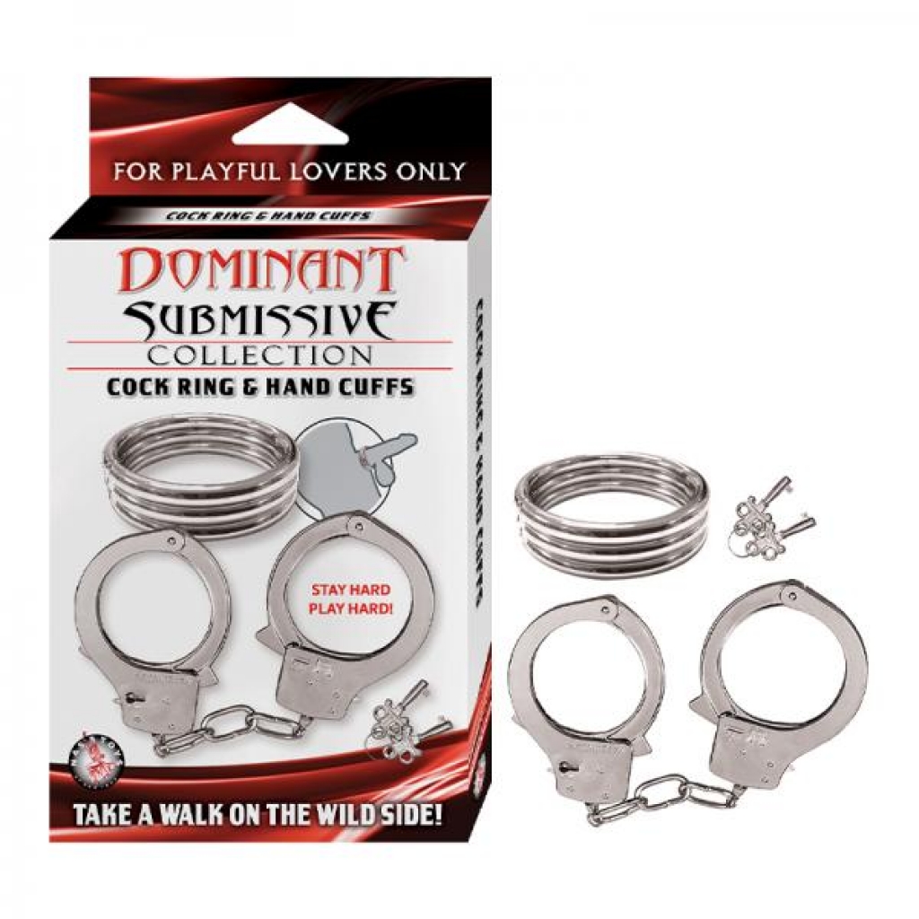 Ultimate Bonding Experience: Dominant Submissive Cockring & Handcuffs Set