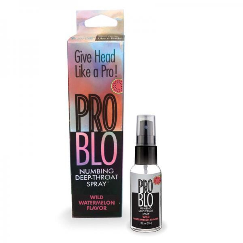 Pro Blo Numbing Deep Throat Spray Watermelon 1 Oz. - Little Genie Productions