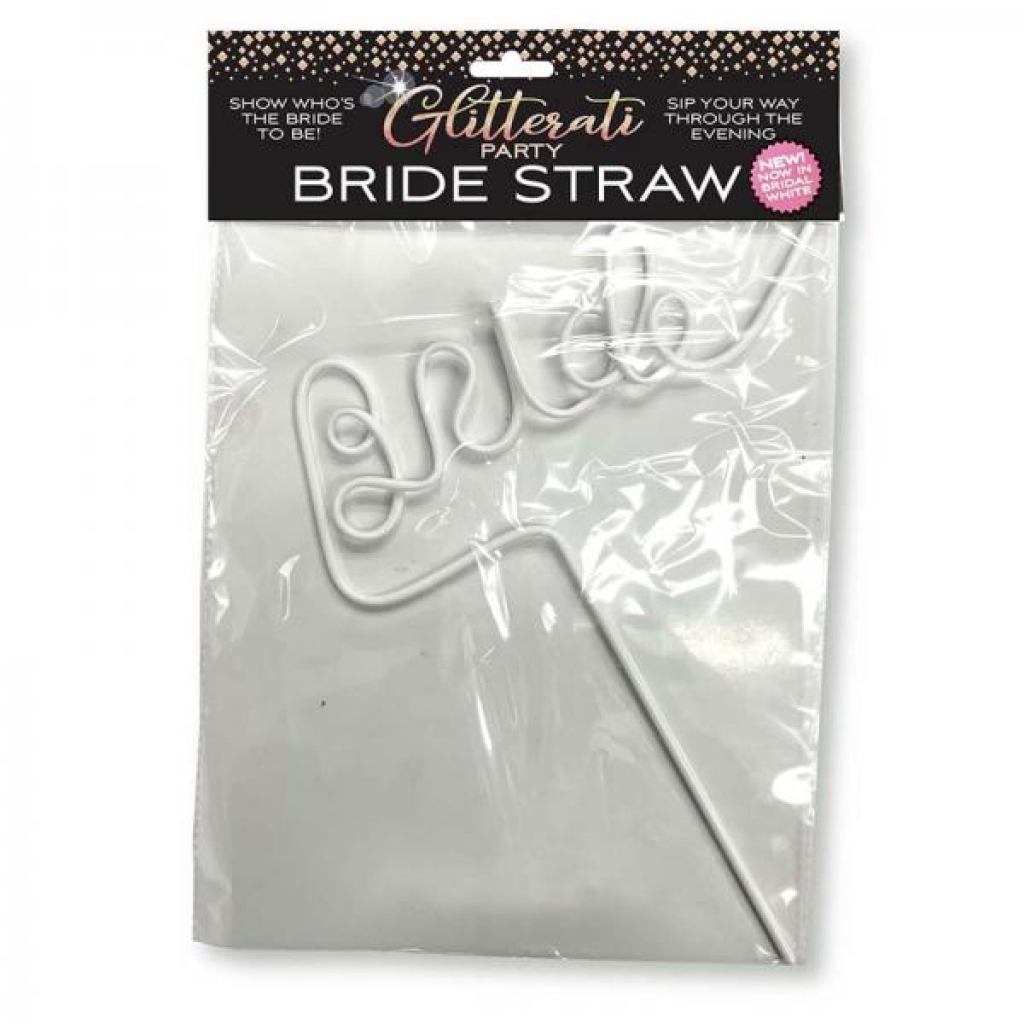 Glitterati Party Bride Straw White - Little Genie Productions