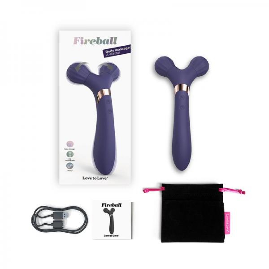 Love To Love Fireball Rechargeable Dual Ended Massager - Midnight Indigo